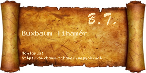 Buxbaum Tihamér névjegykártya